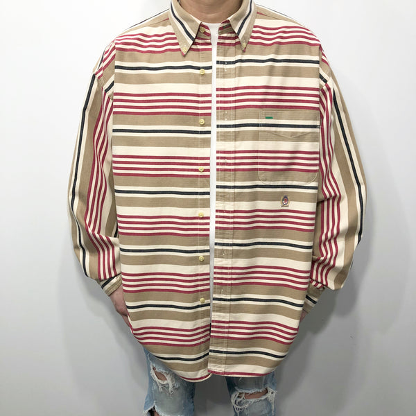 Vintage Tommy Hilfiger Shirt Lion Crest Logo (XL/TALL)