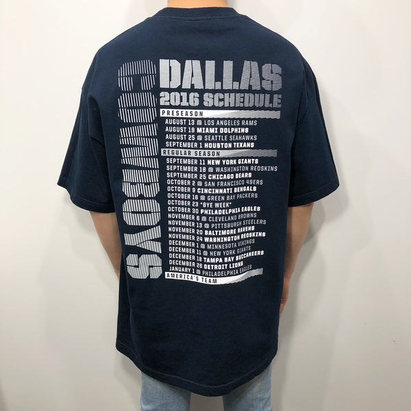 Dallas Cowboys T-Shirt 2016 Schedule (XL/TALL)