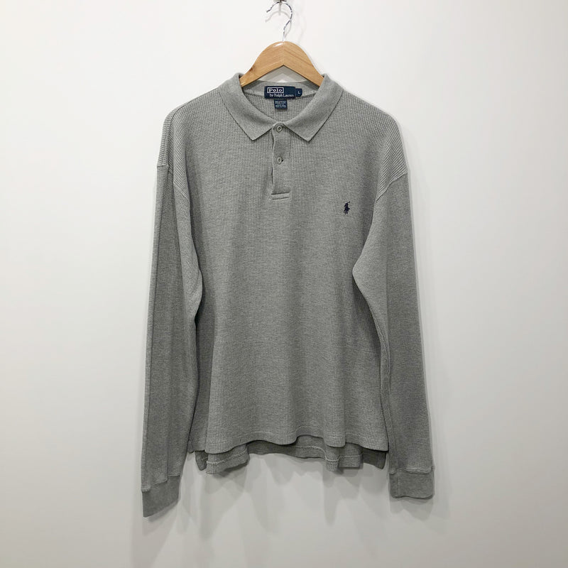 Polo Ralph Lauren Waffle Polo Shirt Long Sleeved (L/BIG)