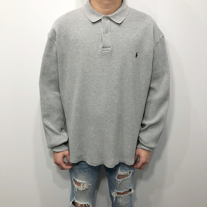 Polo Ralph Lauren Waffle Polo Shirt Long Sleeved (L/BIG)