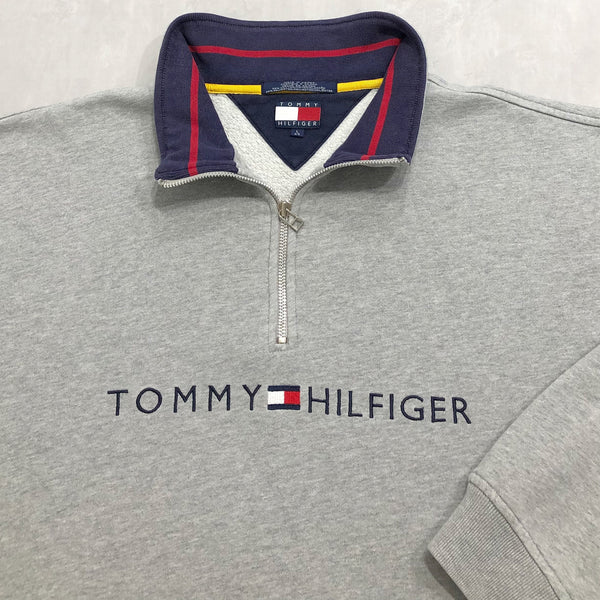 Vintage Tommy Hilfiger Zip Sweatshirt (XL)