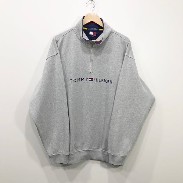 Vintage Tommy Hilfiger Zip Sweatshirt (XL)