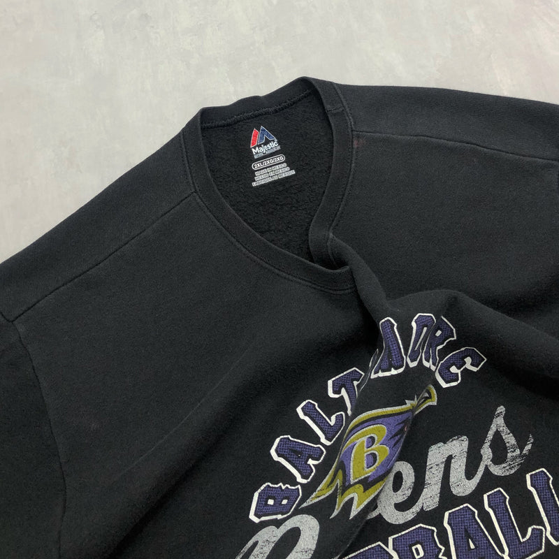 Majestic Sweatshirt NFL Baltimore Ravens (2XL/BIG-3XL)