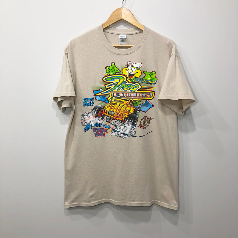 Gildan T-Shirt Frog Follies Evansville Indiana (L)