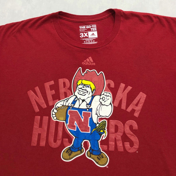 Adidas T-Shirt Nebraska Uni Huskers (3XL/BIG-4XL)