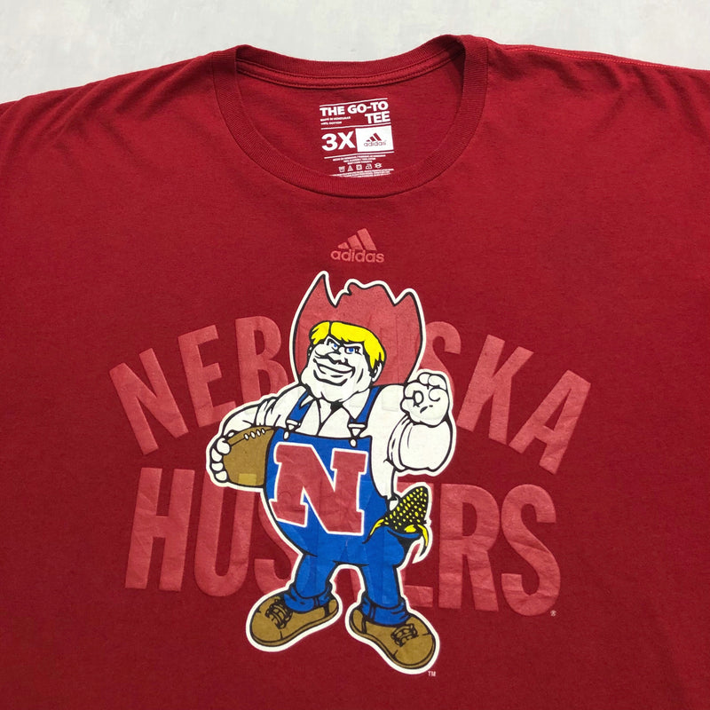 Adidas T-Shirt Nebraska Uni Huskers (3XL/BIG-4XL)