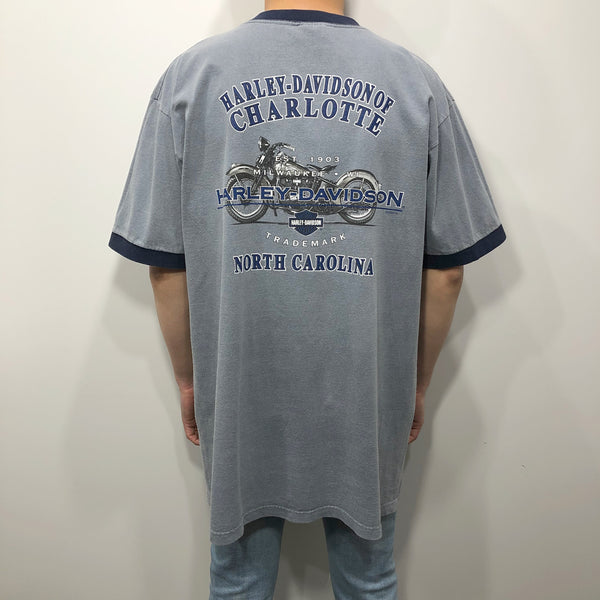 Harley Davidson T-Shirt Charlotte North Carolina USA (L/TALL)