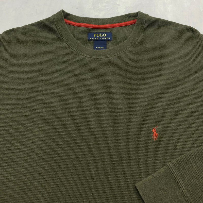 Polo Ralph Lauren Mini Waffle T-Shirt Long Sleeved (L)
