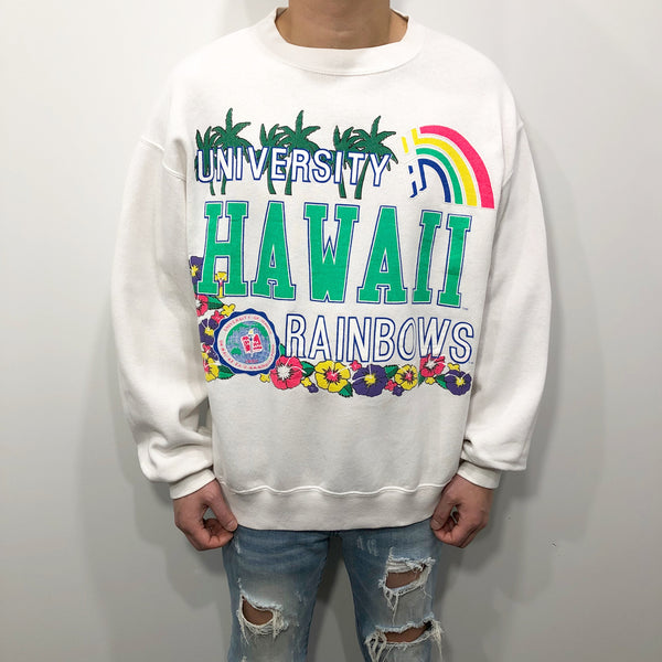 Vintage Sweatshirt Hawaii Uni Rainbows USA (L/SHORT)
