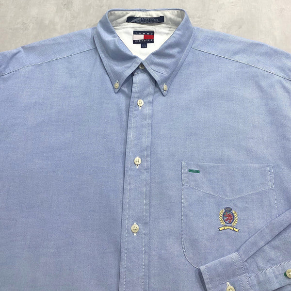 Vintage Tommy Hilfiger Shirt Lion Crest Logo (XL/TALL)