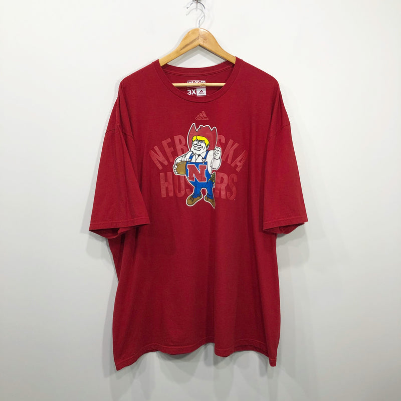 Adidas T-Shirt Nebraska Uni Huskers (3XL/BIG-4XL)