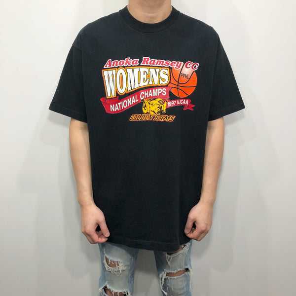 Vintage T-Shirt Anoka Ramsey Community College Golden Rams (XL)