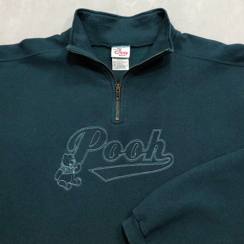 Disney Fleeced Quarter Zip Sweatshirt Pooh (XL/BIG/SHORT)