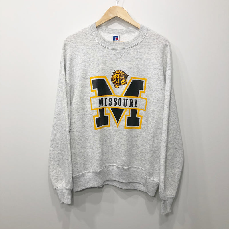 Vintage Russell Fleeced Sweatshirt Missouri Uni Tigers USA (L)