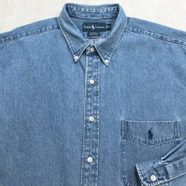 Vintage Polo Ralph Lauren Denim Shirt (3XL)