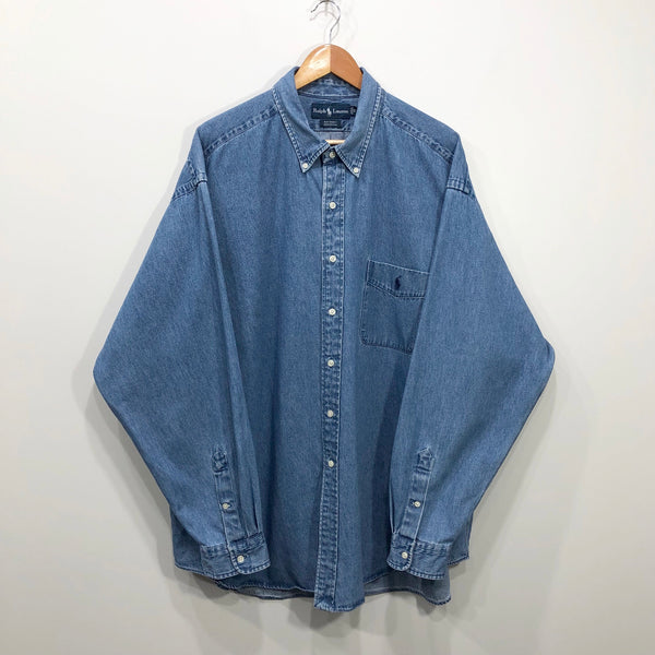 Vintage Polo Ralph Lauren Denim Shirt (3XL)