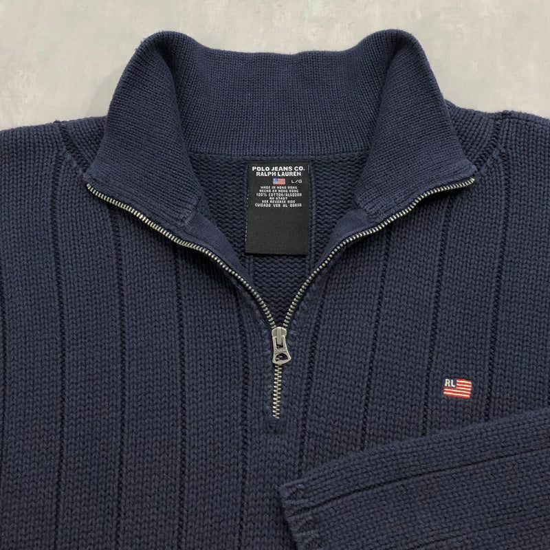 Polo Jeans Co Ralph Lauren Heavy Knit Quarter Zip (L)