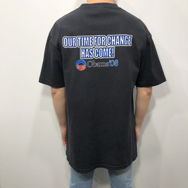Obama'08 T-Shirt Our Time for Change Has Come (L)