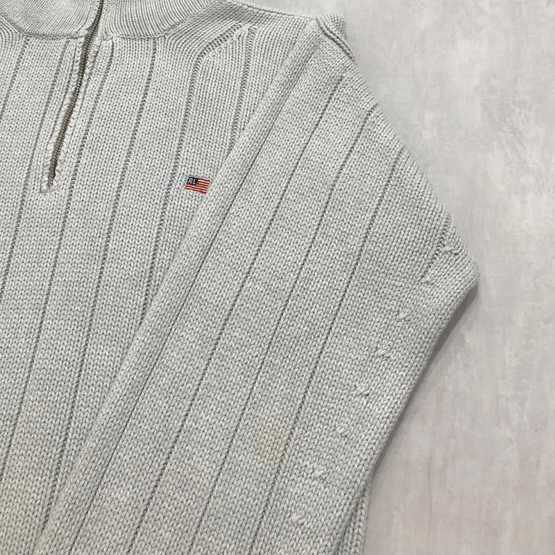 Polo Jeans Co Ralph Lauren Heavy Knit Quarter Zip (M/SHORT)