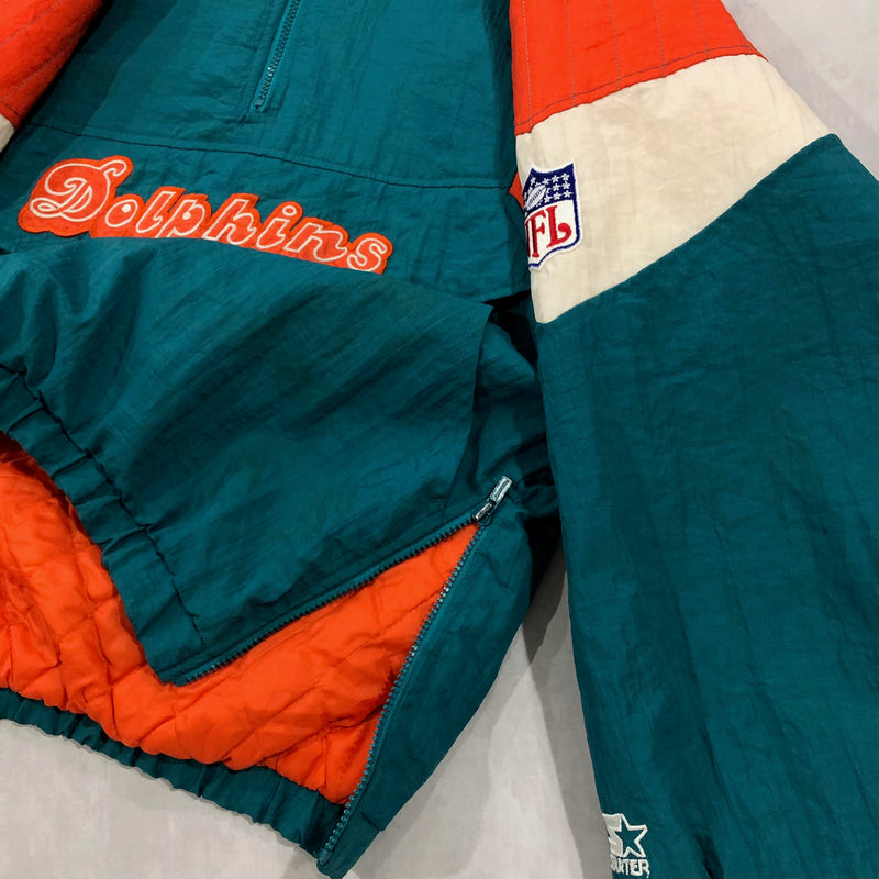 Vintage Starter NFL Half Zip Jacket Miami Dolphins (M/BIG-L)