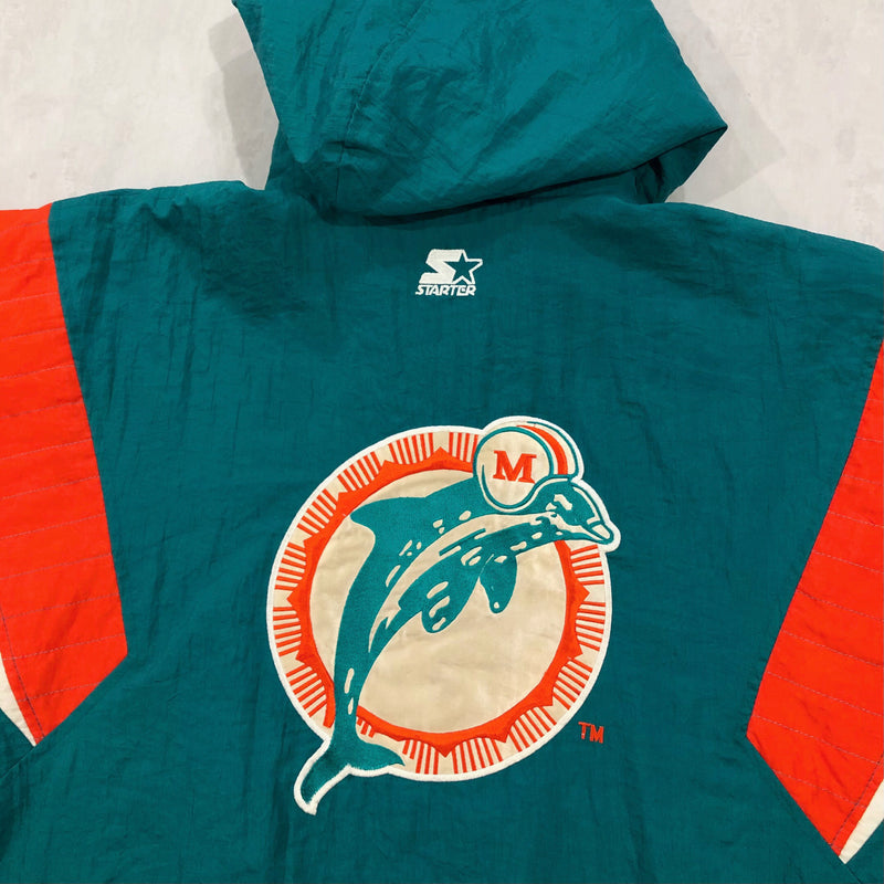 Vintage Starter NFL Half Zip Jacket Miami Dolphins (M/BIG-L)
