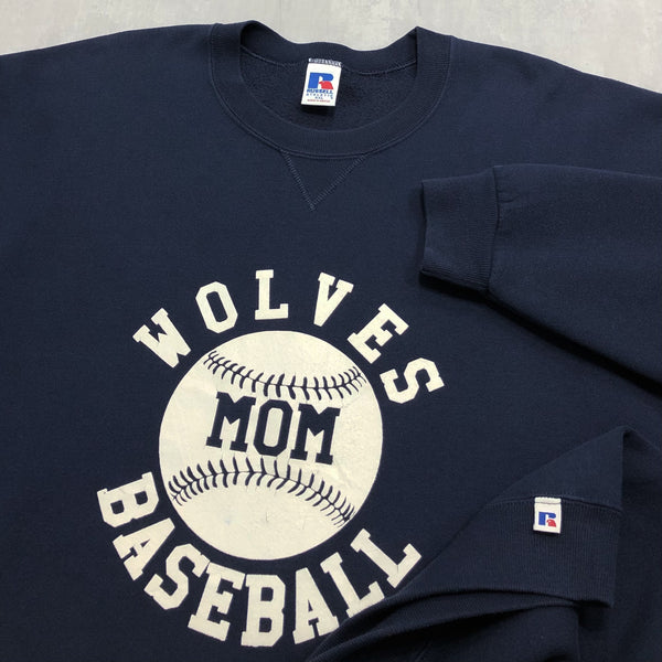 Vintage Russell Fleeced Sweatshirt Baseball Wolves (3XL/BIG)