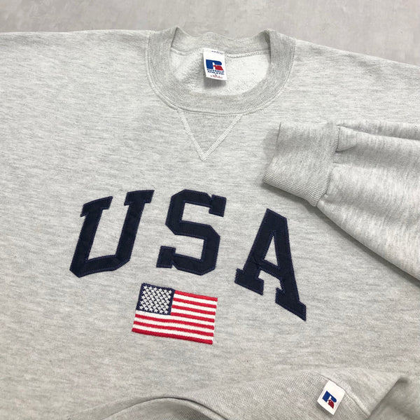 Vintage Russell Fleeced Sweatshirt USA (XL)