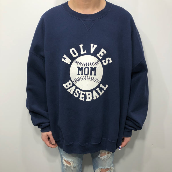 Vintage Russell Fleeced Sweatshirt Baseball Wolves (3XL/BIG)