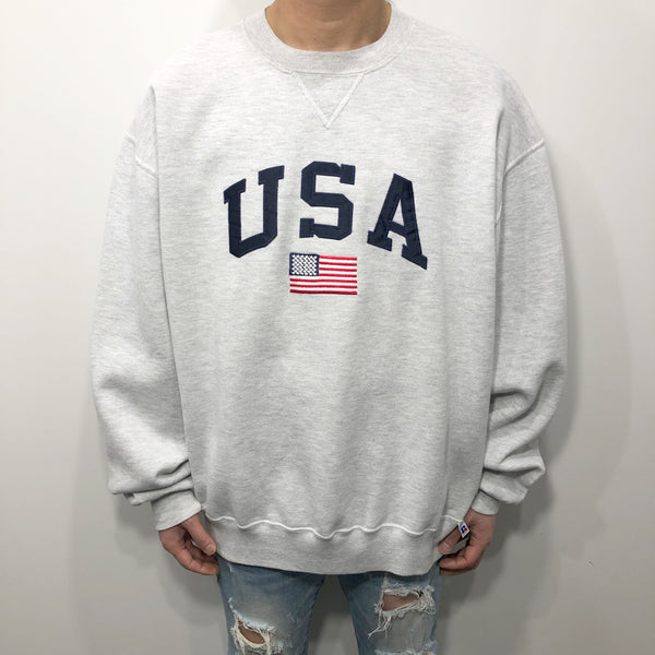 Vintage Russell Fleeced Sweatshirt USA (XL)