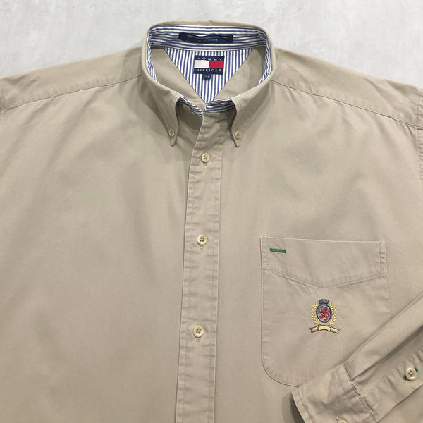 Vintage Tommy Hilfiger Shirt Lion Crest Logo (XL)