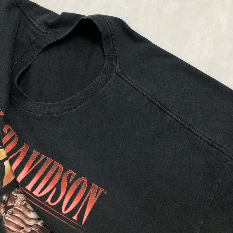 Harley Davidson T-Shirt Black River Falls Wisconsin (2XL)