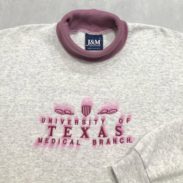 Vintage Roll Neck Sweatshirt Texas Uni Medical Branch USA (L/BIG)