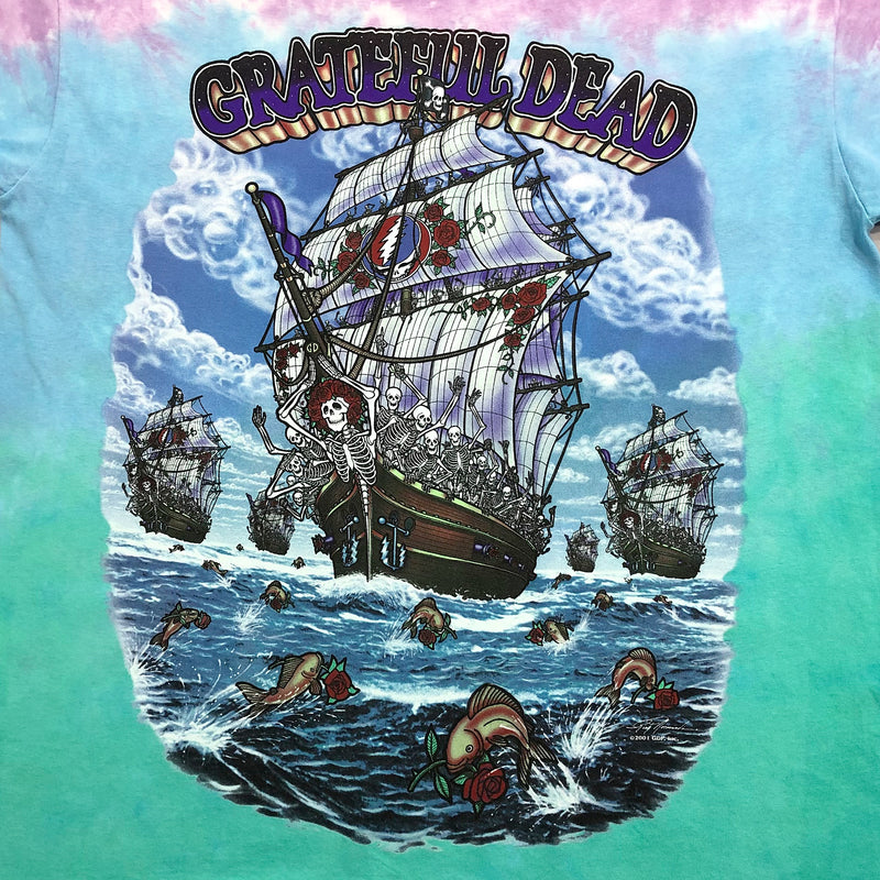 [NEW] Grateful Dead Tie-Dye T-Shirt Ship of Fools (XL, 3XL, 4XL, 5XL)