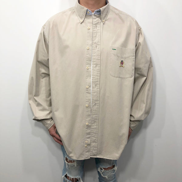 Vintage Tommy Hilfiger Shirt Lion Crest Logo (XL)