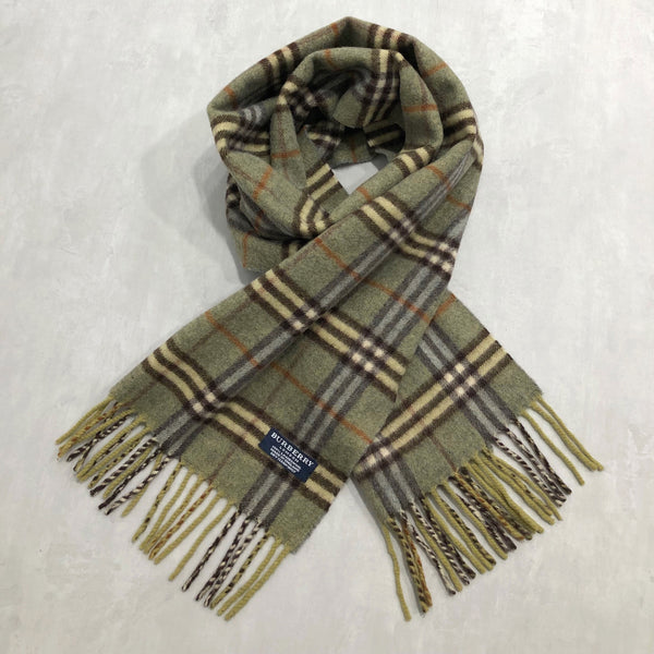 Vintage Burberry Lambswool Scarf England