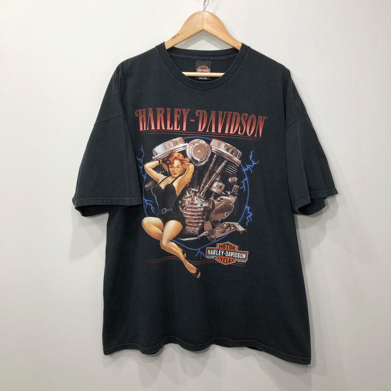 Harley Davidson T-Shirt Black River Falls Wisconsin (2XL)