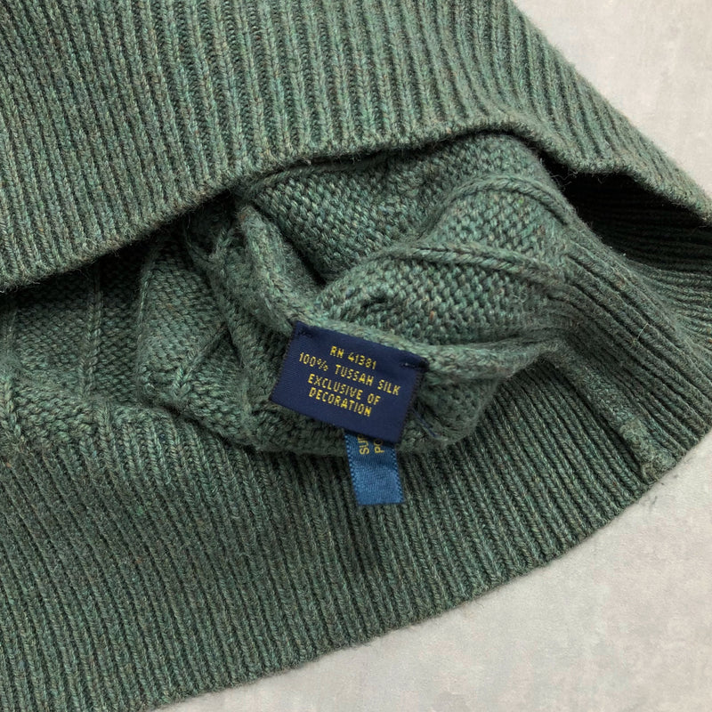 Polo Ralph Lauren Tussah Silk Knit Quarter Zip Pullover (XL)